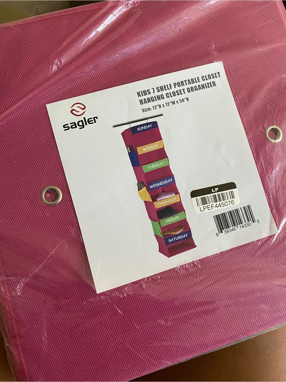 Sagler 7-Shelf Portable Hanging Closet Organizer